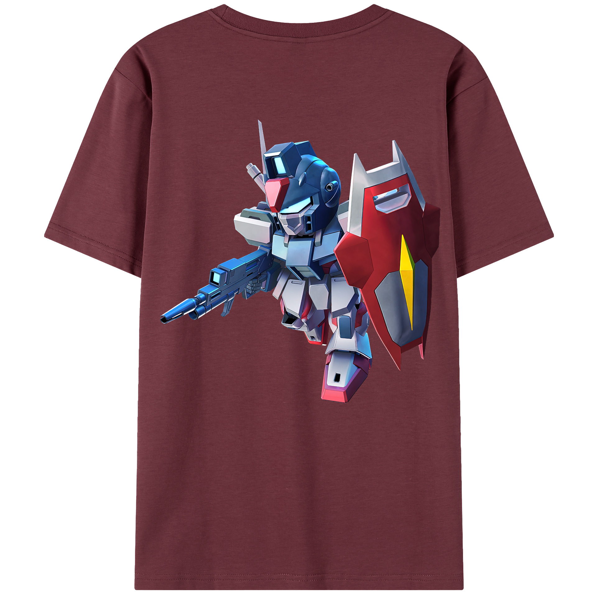 （画像用） 機動戦士ガンダム Mobile Suit Gundam 綿100％半袖Tシャツ（背面プリント）